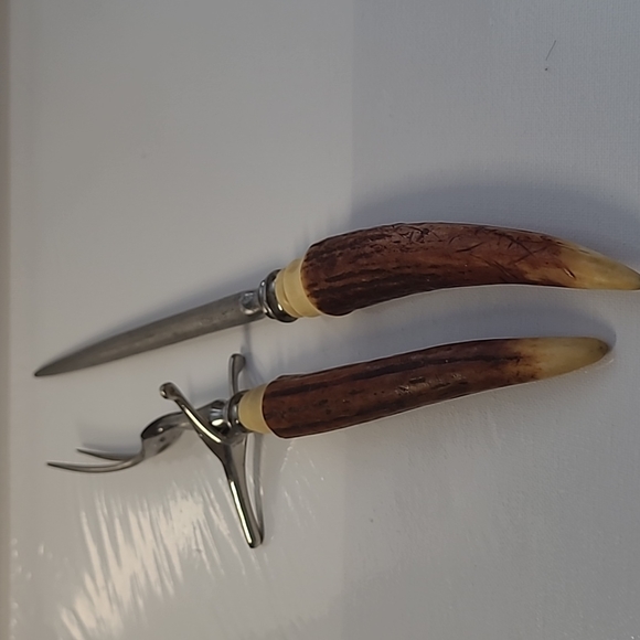 Vintage carving Roast fork and knife sharpener - Picture 3 of 8